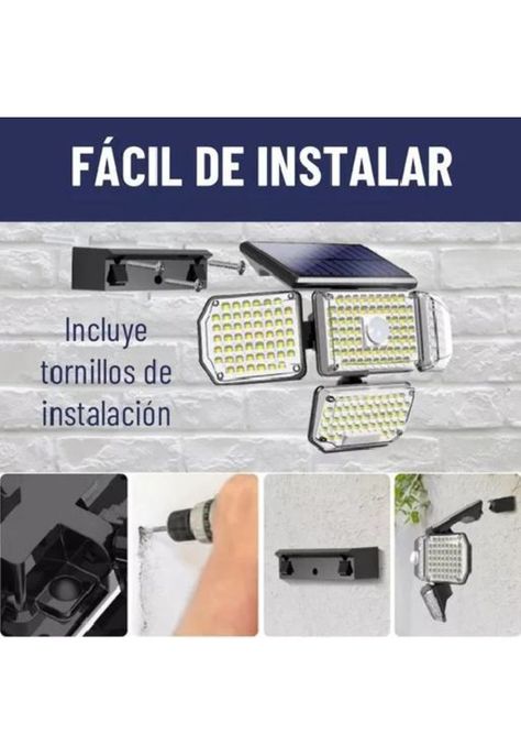 Foco led solar exterior Maxwell sensor movimiento 4 direcciones blanco-4