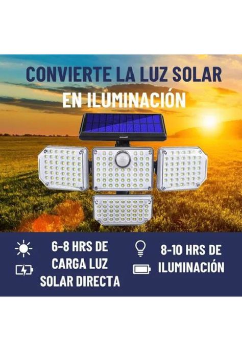 Foco led solar exterior Maxwell sensor movimiento 4 direcciones blanco-6