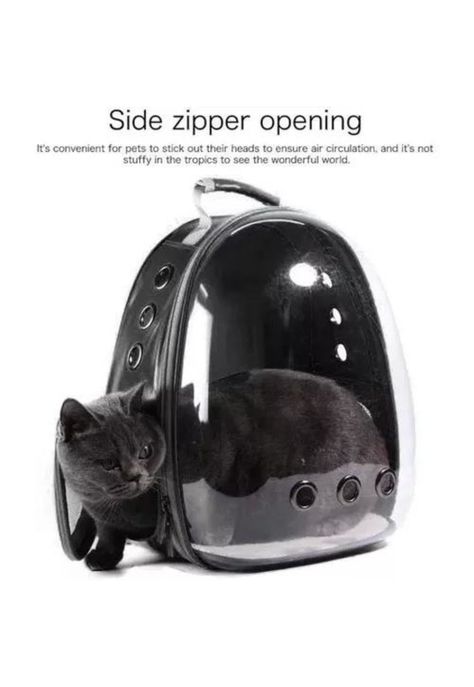 Bolsa de viaje para gatos mochila transparente mascotas rosado-6