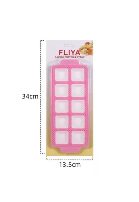 Molde para 10 raviolis cuadrados color blanco-2
