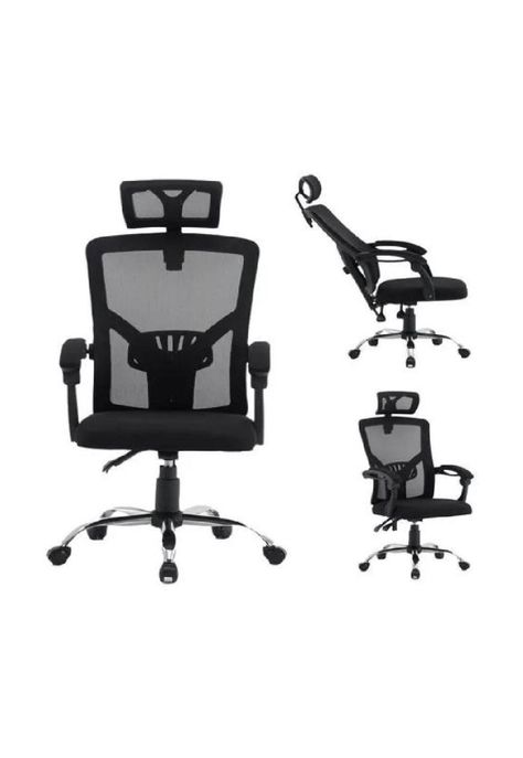 Silla de escritorio reclinable modelo ejecutivo color negro-1