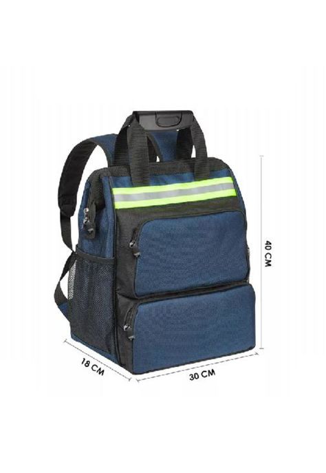 Mochila porta herramientas multifuncional para electricista, color negro-1