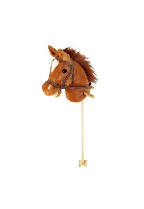 Caballito de Palo con Sonido y Rueda - 100 cm para Niños Color Marrón-0