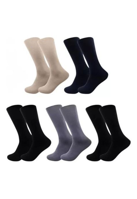 Pack de 5 calcetines de bambú y cobre, diabéticos, colores oscuros-0