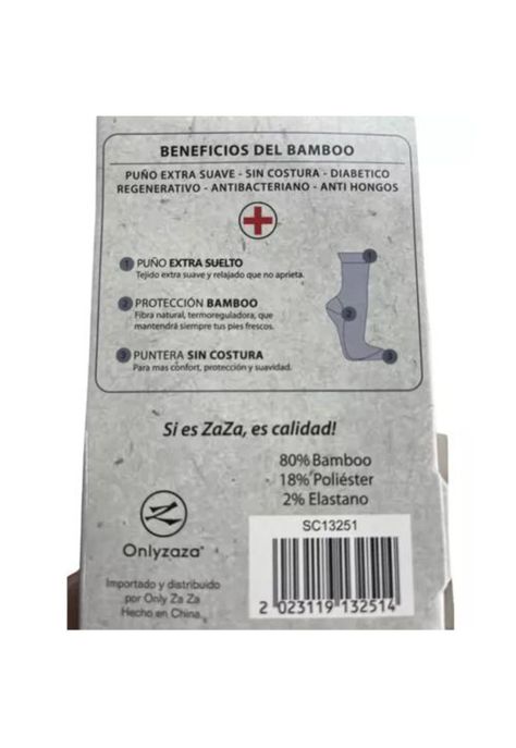 Pack de 5 calcetines de bambú y cobre, diabéticos, colores oscuros-3
