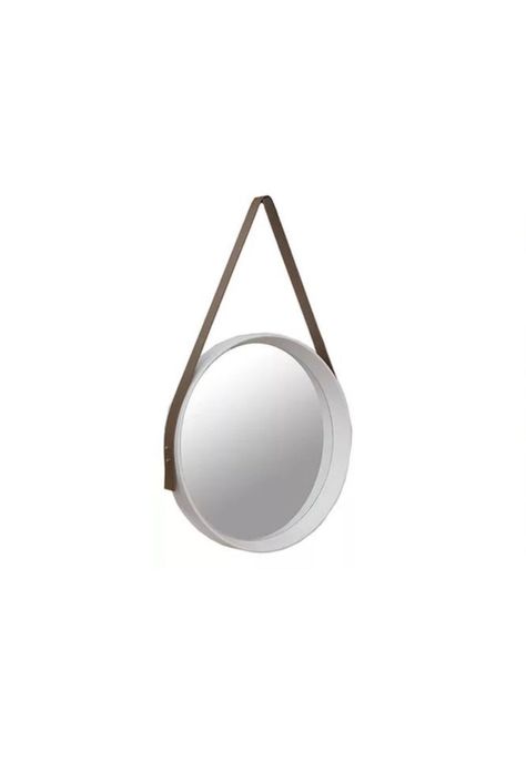 Espejo Circular 52cm Diámetro con Correa Plástica VGO Blanco o Negro-1