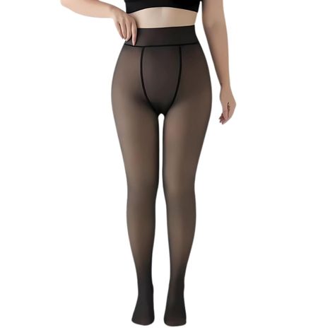 Calza Calzas Panti Efecto Piel Polar Térmica Mujer-0