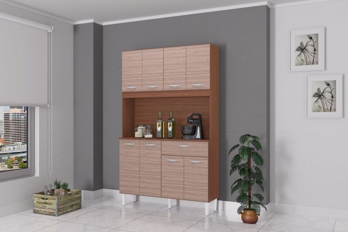 Cocina Cassia 8 puertas capuchino/almendra-1