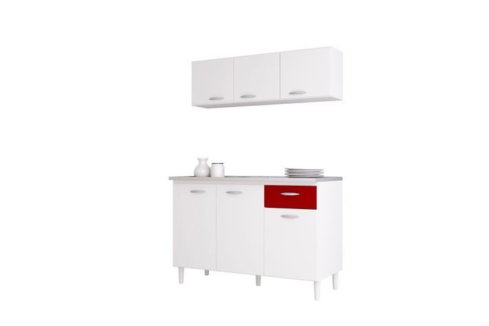 Cocina Maria Gracia blanco/rojo-0