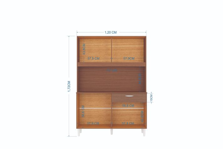 Mueble de cocina Magda 8 puertas capuchino-2
