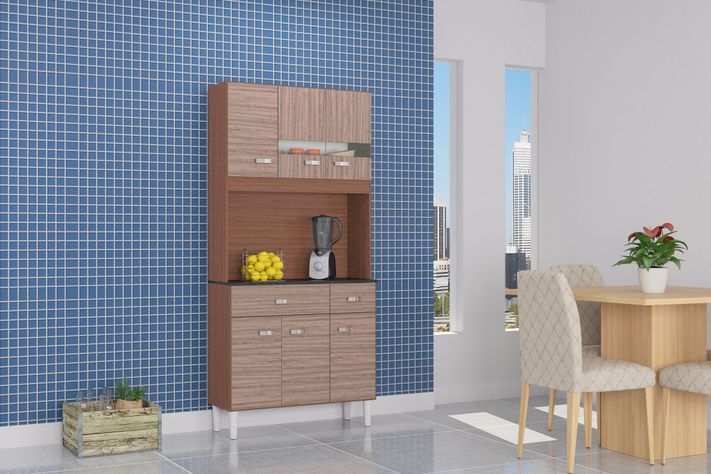 Mueble de cocina Manu 6 puertas capuchino/almendra-1