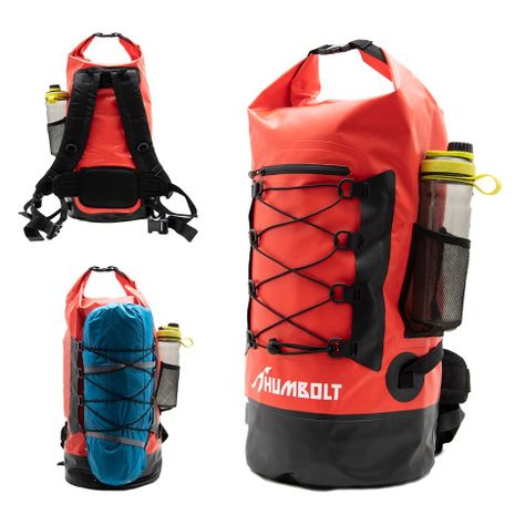 Bolsa Seca Mochila Humbolt Impermeable 50 L Roja-2