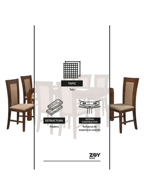 Juego de Comedor Bali 8 Sillas -1