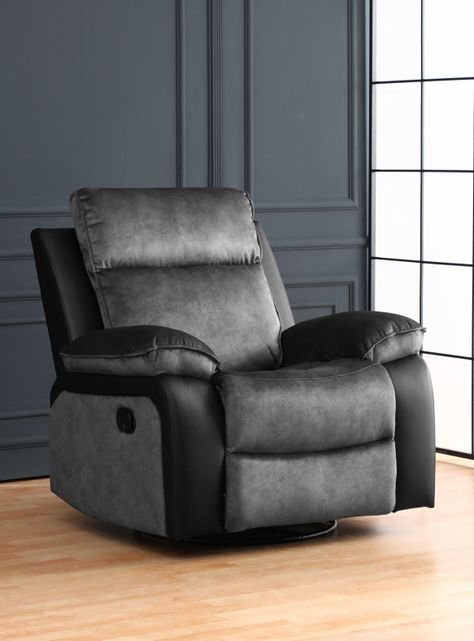 Bergere Brunei Negro, Mecedora y Giratorio -0