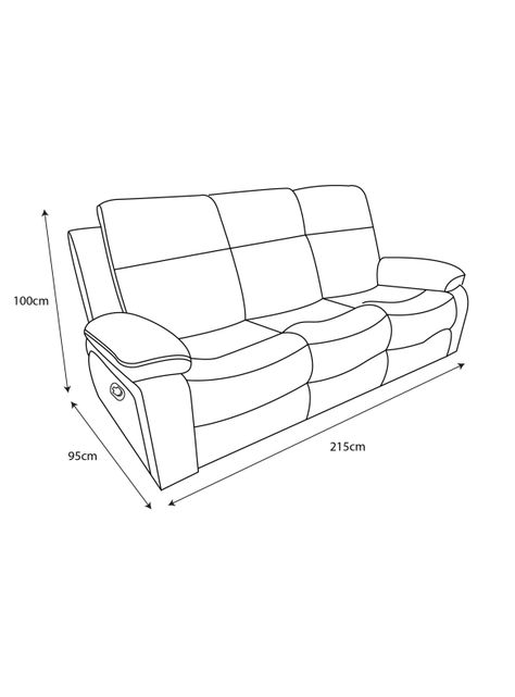 Reclinable 3 Cuerpos Brunei Café-5