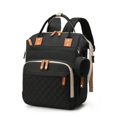 Mochila pañalera maternal negra-0