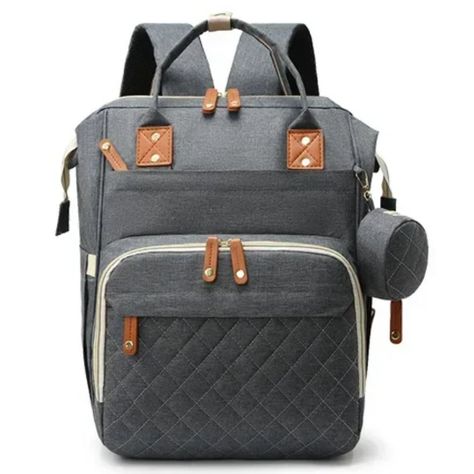 Mochila pañalera maternal gris -0