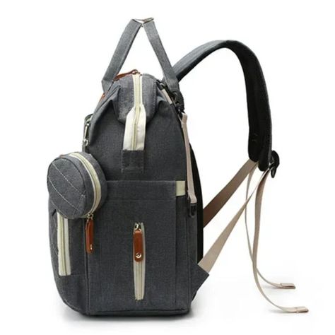 Mochila pañalera maternal gris -1