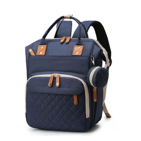 Mochila pañalera maternal azul-0