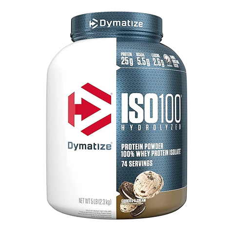 Iso 100 - 5lbs - Dymatize Proteina - Cookies and Cream-0