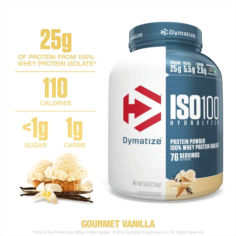 Iso 100 - 5lbs - Dymatize Proteina - Vainilla-2