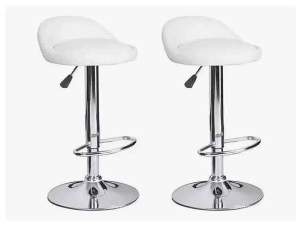 Pack 2 Silla Piso Bar Altura Regulable Taburete Respaldo-1