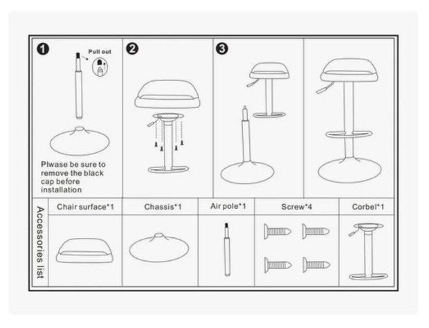 Pack 2 Silla Piso Bar Altura Regulable Taburete Respaldo-4