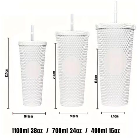 Pack De 3 Vasos Tumbler Tipo Starbucks Con Bombilla Y Tapa-1