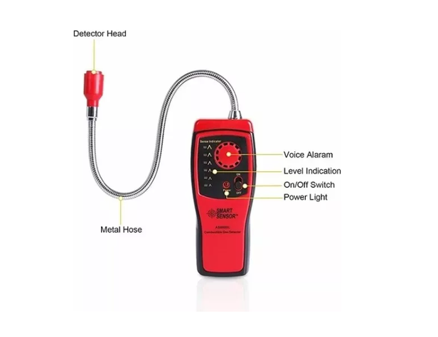 Detector De Fuga De Gas Smart Sensor As8800l-2