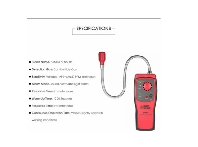 Detector De Fuga De Gas Smart Sensor As8800l-1