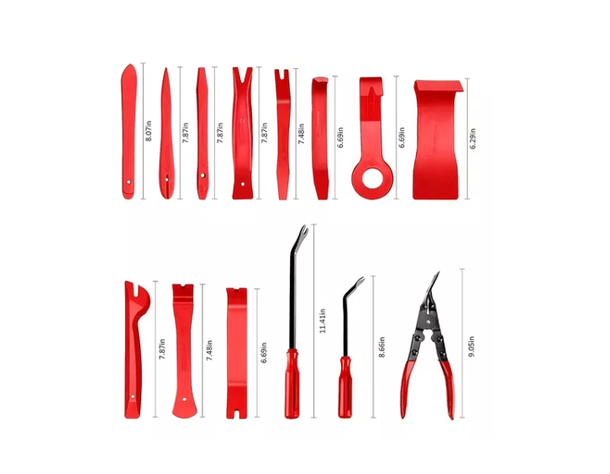 Kit De Herramientas Desmontaje Audio Tableros Auto 19 Piezas-1