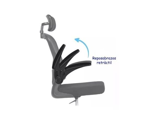 Silla De Oficina Ergonómica, Tapicería Cómoda Con Ruedas-1