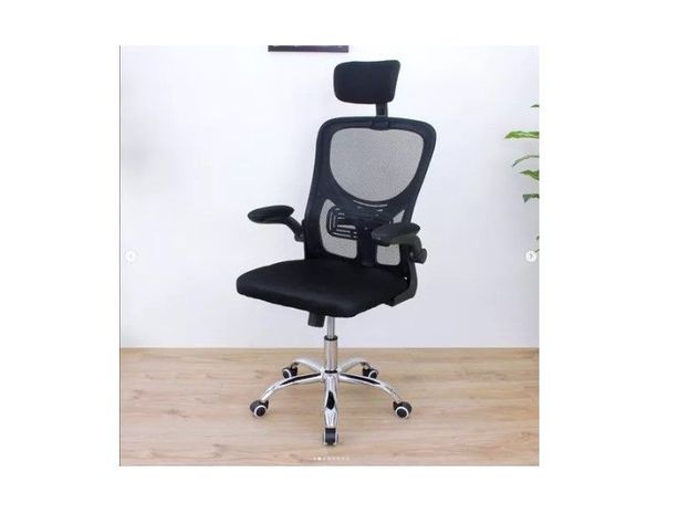 Silla De Oficina Ergonómica, Tapicería Cómoda Con Ruedas-4