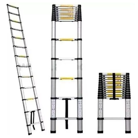 Escalera Telescopica Soporta 150kg Aluminio Retráctil 3.2 M-1