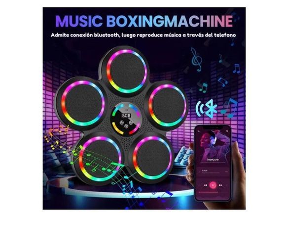 Máquina Boxeo Musical Entrenamiento Soporte Boxeo Bluetooth-3