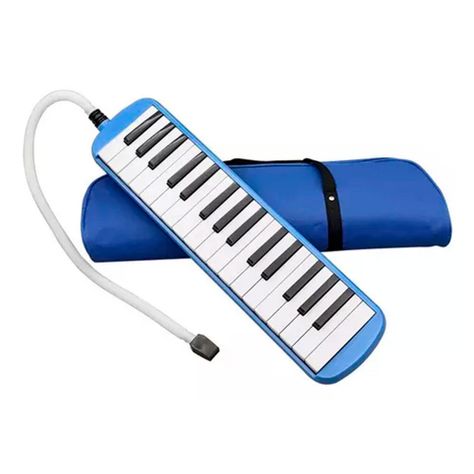 Melódica Teclado 32 Notas + Boquilla + Estuche Maletin /azul-0