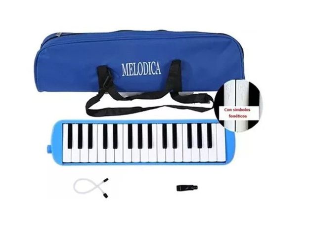 Melódica Teclado 32 Notas + Boquilla + Estuche Maletin /azul-3