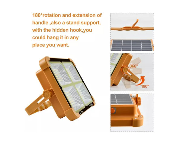 Luz Solar Portátil Led 100w 10000lm Ip66 -2