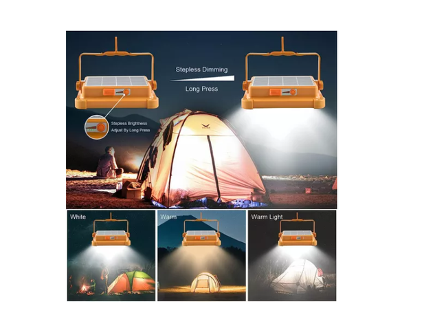 Luz Solar Portátil Led 100w 10000lm Ip66 -3
