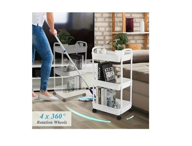 Carrito Organizador Con Ruedas Asas Multiuso 3 Niveles-2