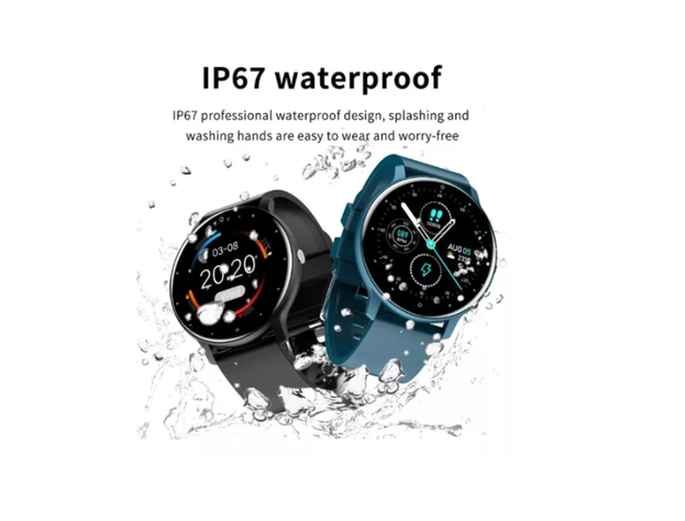 Smartwatch Genérica Zl02 Malla Negra De Silicona Y Bisel-6