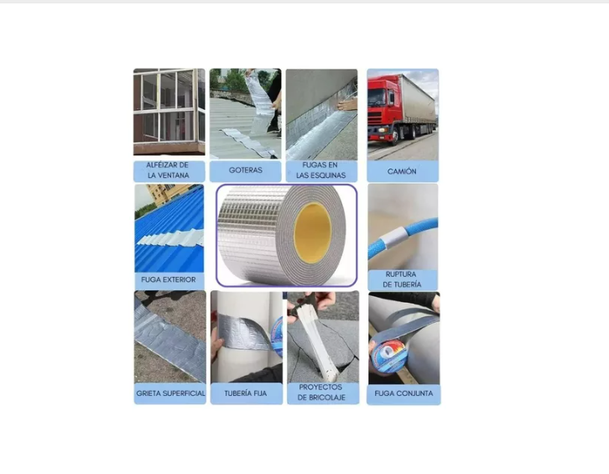 Pack 2 Sellador Butilo Techo Gotera Impermeable 5cmx10mtrs-7