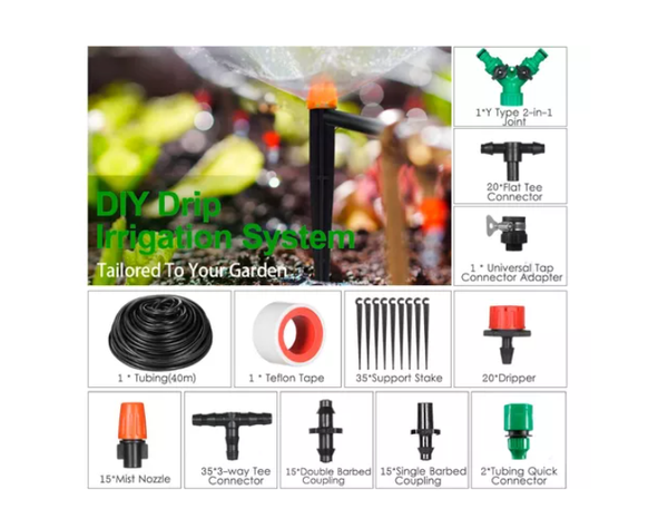 Kit De Riego Sistema Automático Goteo 40m 164pcs-5