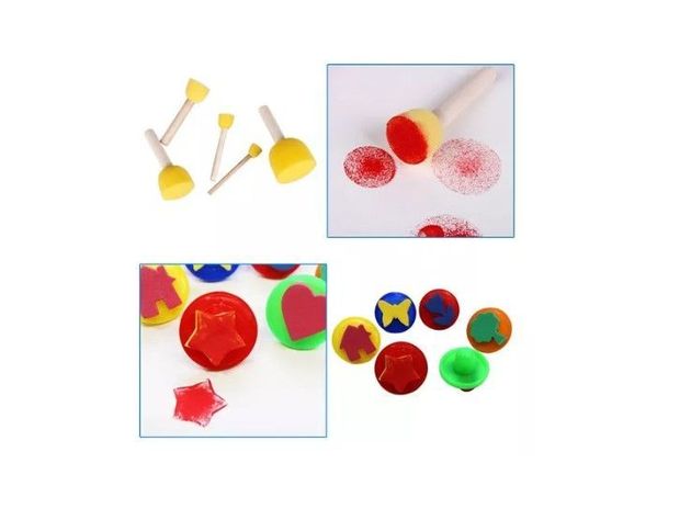 Set 29 Esponja Cepillo Brocha Pincel Para Pintar/pintura Arte-3