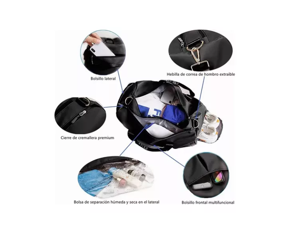 Bolsa Deportiva Gran Capacidad Para Gym, Viajes Impermeable-3