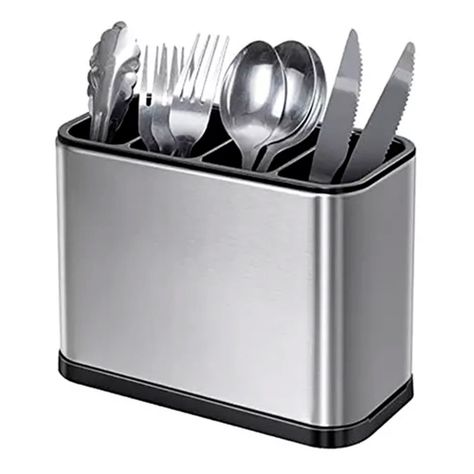 Escurridor De Cubiertos Utensilios Cocina Acero Inoxidable-0