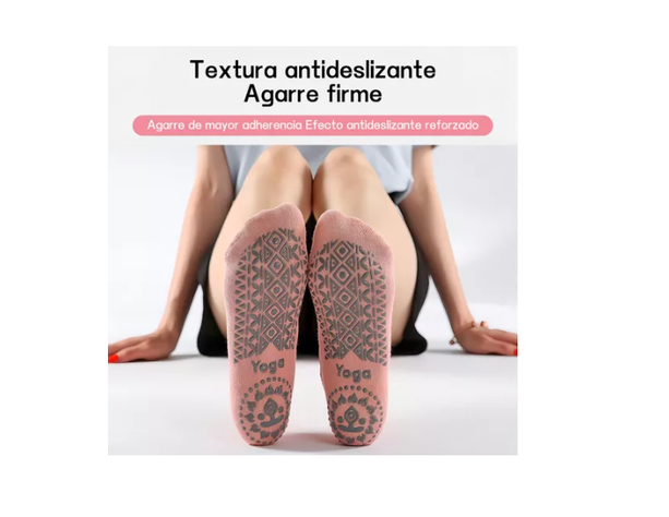 Calcetines Antideslizantes Yoga Pilates Aptitud Set 3 Pares-2