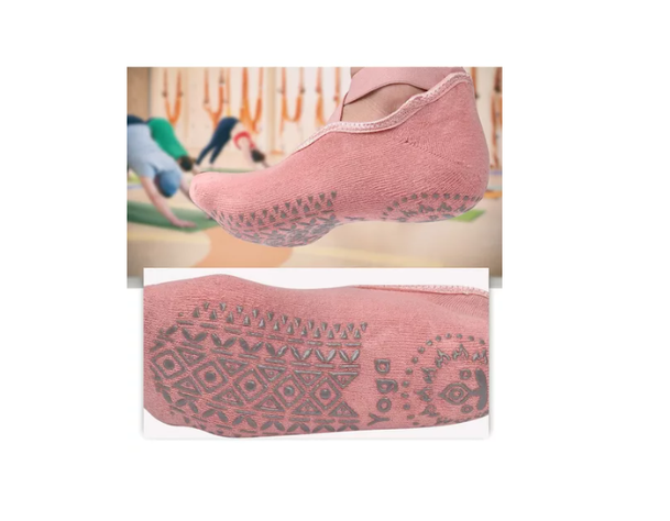 Calcetines Antideslizantes Yoga Pilates Aptitud Set 3 Pares-4