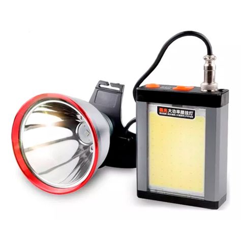 Foco Caza Led Lampara Minera Recargable Largo Alcance-0