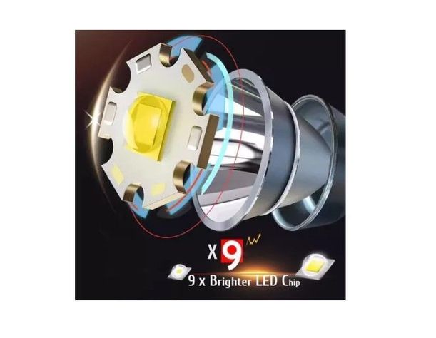 Foco Caza Led Lampara Minera Recargable Largo Alcance-2